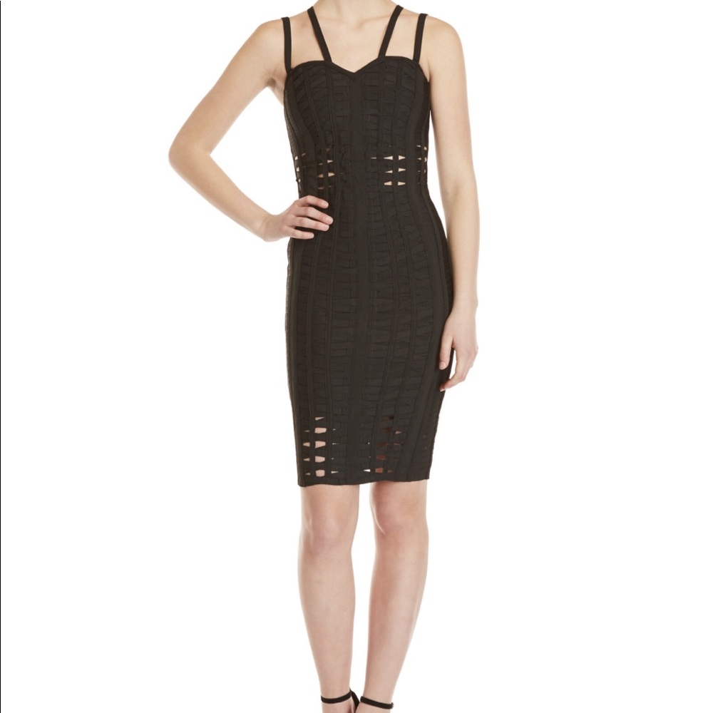 Wow couture black cutout bodycon dress